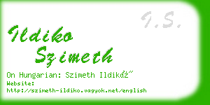 ildiko szimeth business card
